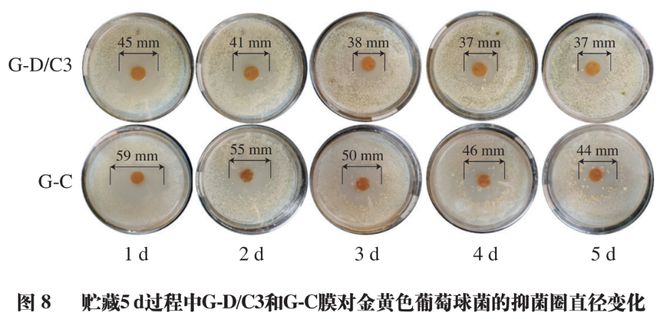 开云体育 Kaiyun.com 官网入口《食品科学》：四川农业大学吴贺君副教授等：含硅藻土负载香芹酚复合体的明胶基缓释抗菌膜的制备与性能(图11)